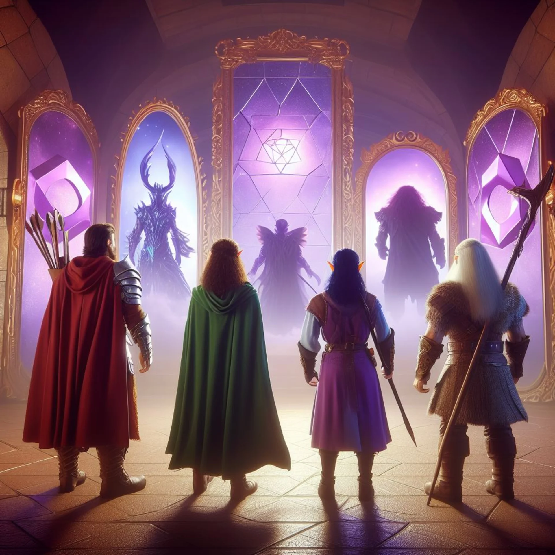 image de 4 héros représentant les races jouables